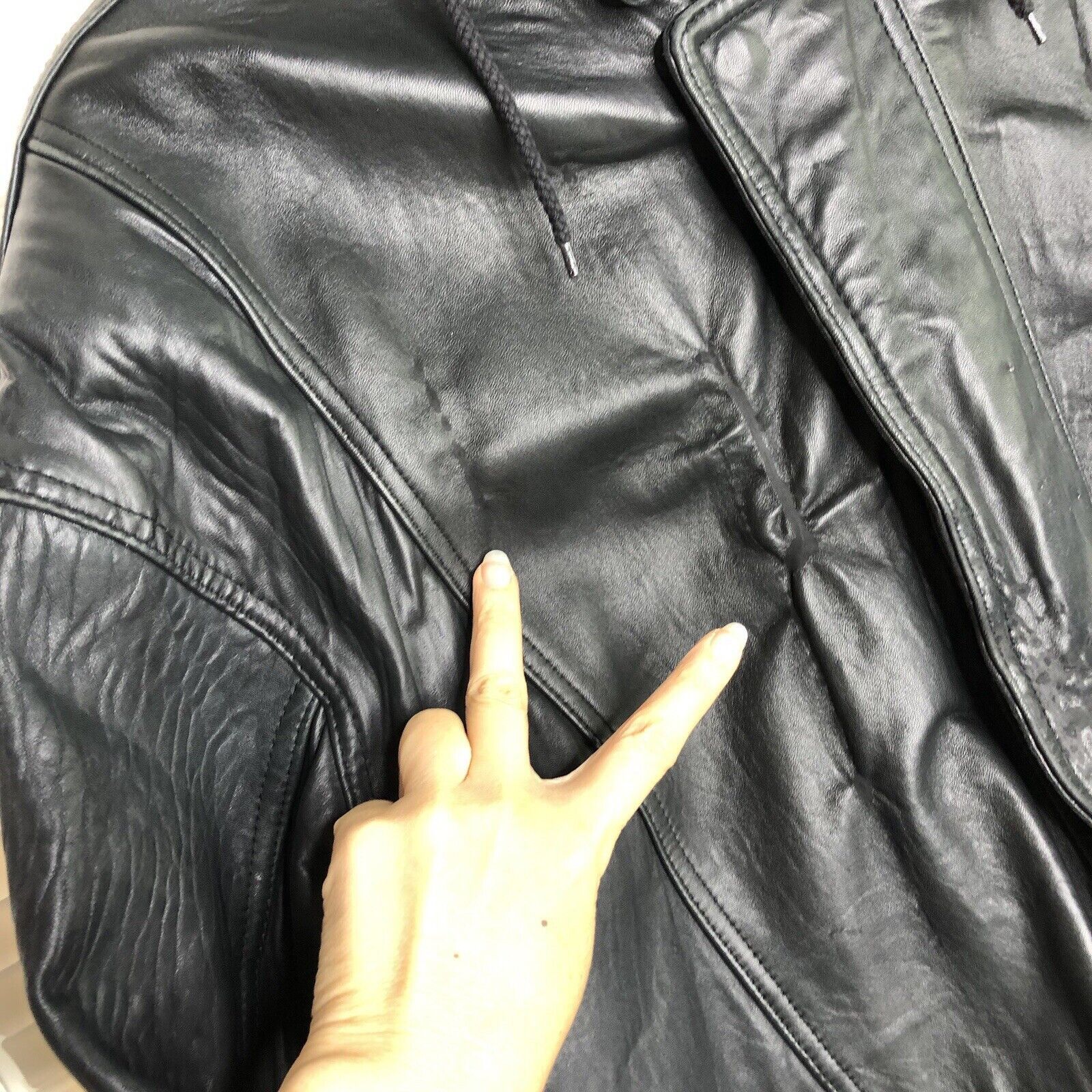 Andrew Marc Andrew Marc Black Soft Leather Jacket Sz L Elbow Patches Size US L / EU 52-54 / 3 - 5 Thumbnail