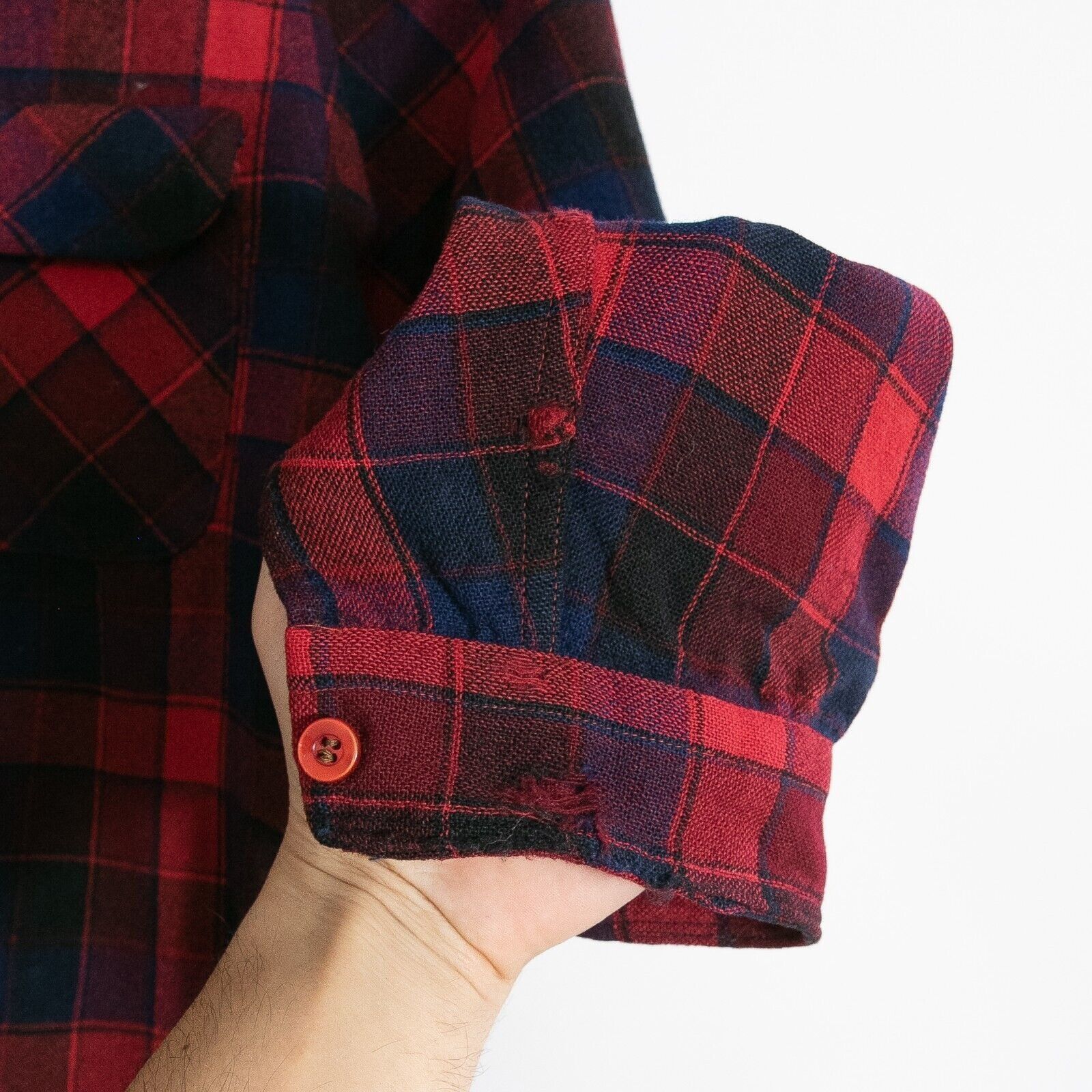 Vintage Vintage Plaid Wool Button Up Shirt Mens Medium - Long Sleeve Size US M / EU 48-50 / 2 - 3 Thumbnail