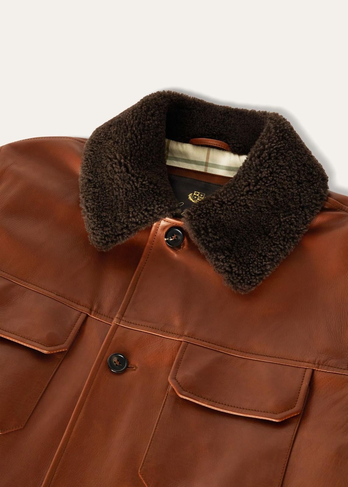 Loro Piana o1srvl11e1224 Reefton Shearling Calf Leather Jacket in Brown Size US S / EU 44-46 / 1 - 3 Thumbnail