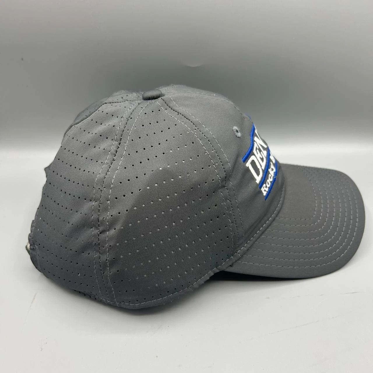 The Game Vintage Denver Rocky Mountains Hat Men Gray Strap Back Cap Size ONE SIZE - 5 Thumbnail