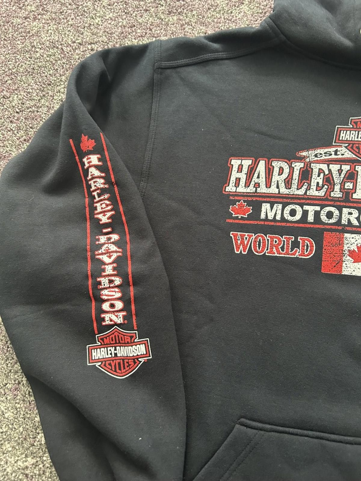 Harley Davidson Vintage Harley-Davidson “World Class” Canada Hoodie Size US L / EU 52-54 / 3 - 3 Thumbnail