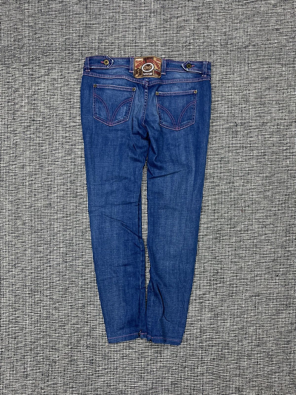 Dolce & Gabbana × Vintage D&G Dolce & Gabbana slim low rise bootcut jeans pink stitch Size 30" / US 8 / IT 44 - 2 Thumbnail