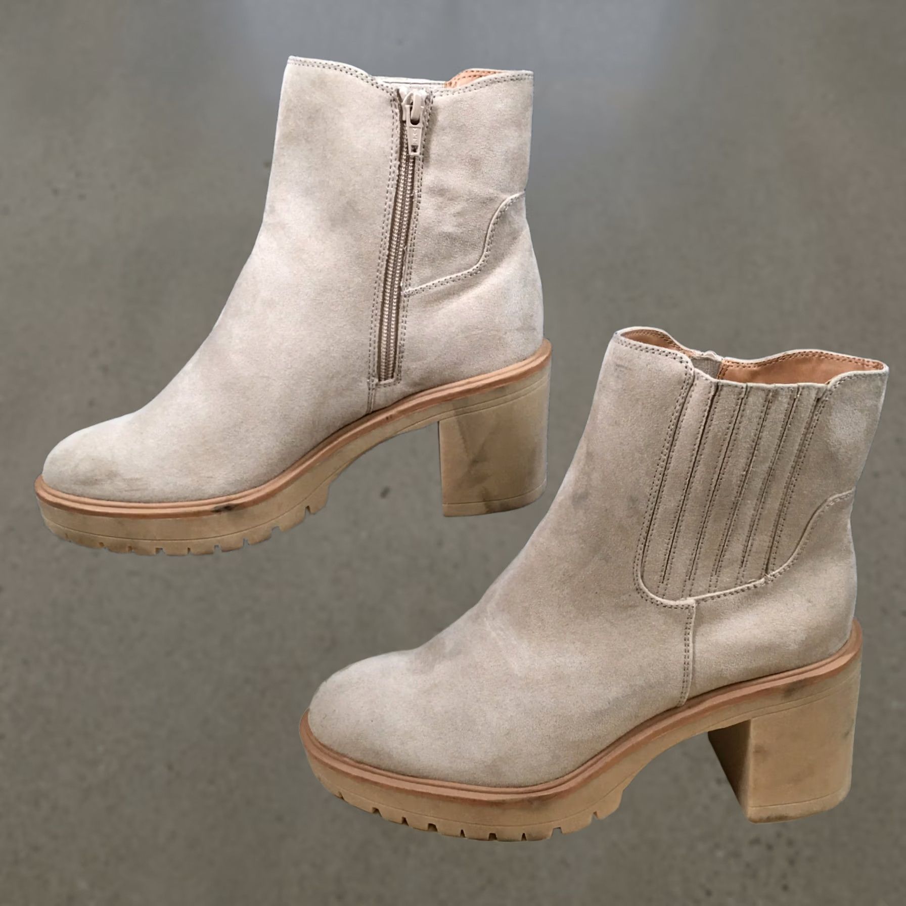 Vintage Universal Thread Katrina Booties Womens 8.5 Brown Boots Katrina Platform Heels Ankle Booties Women Brown Platform Heel Bootie Square Toe? Size US 9 / IT 39 - 1 Thumbnail
