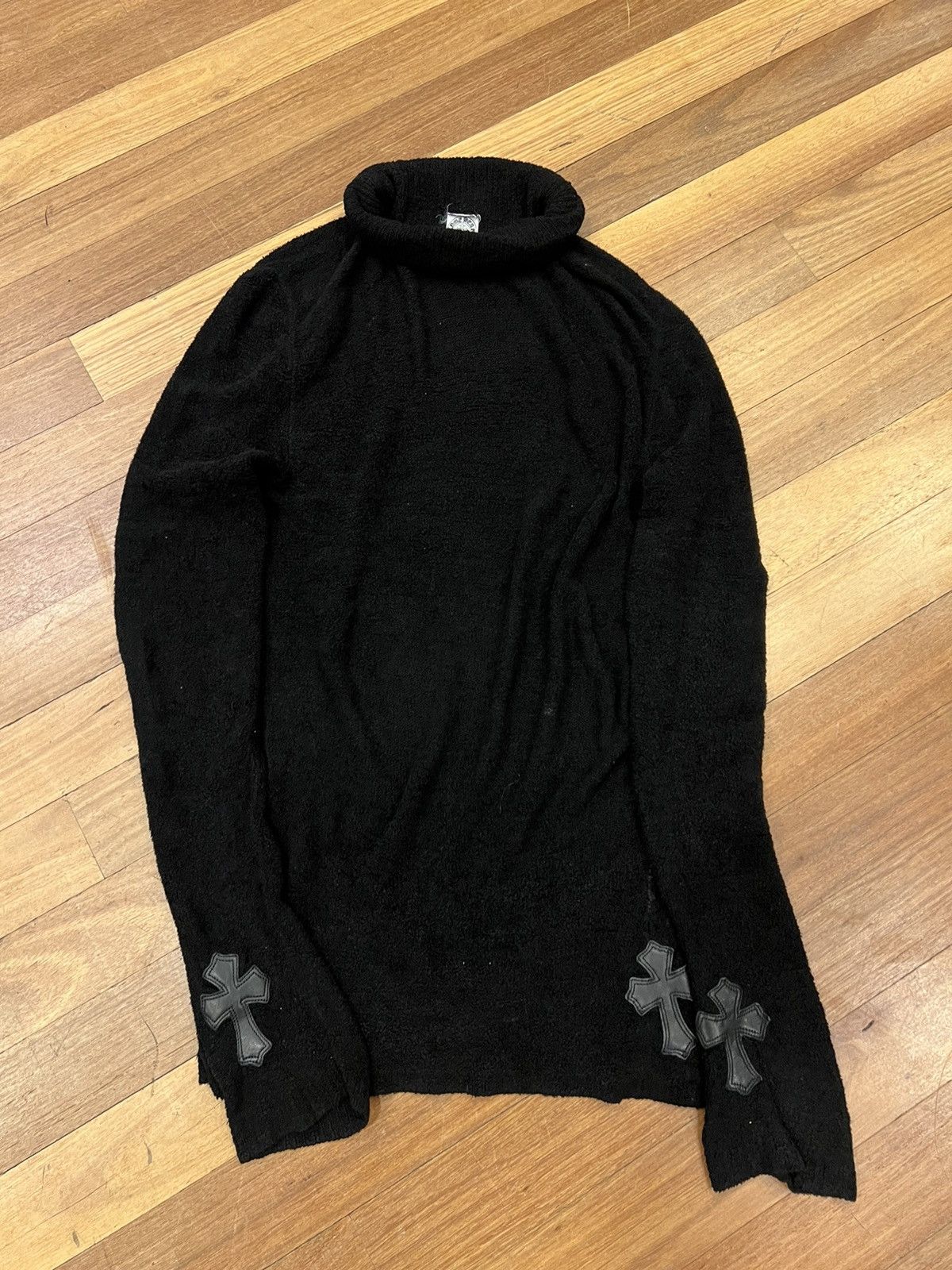 Chrome Hearts Chrome Hearts Knit Cross Patch Turtleneck Sweater Size US L / EU 52-54 / 3 - 1 Thumbnail