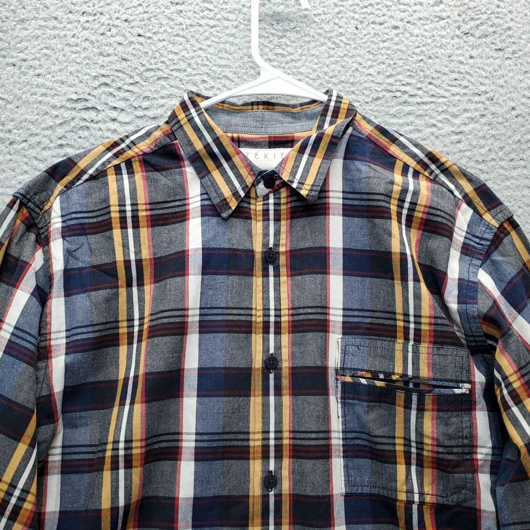 Vintage Ezekiel Mens XL Multi Plaid Cotton Button-Up Shirt Size US XL / EU 56 / 4 - 5 Thumbnail