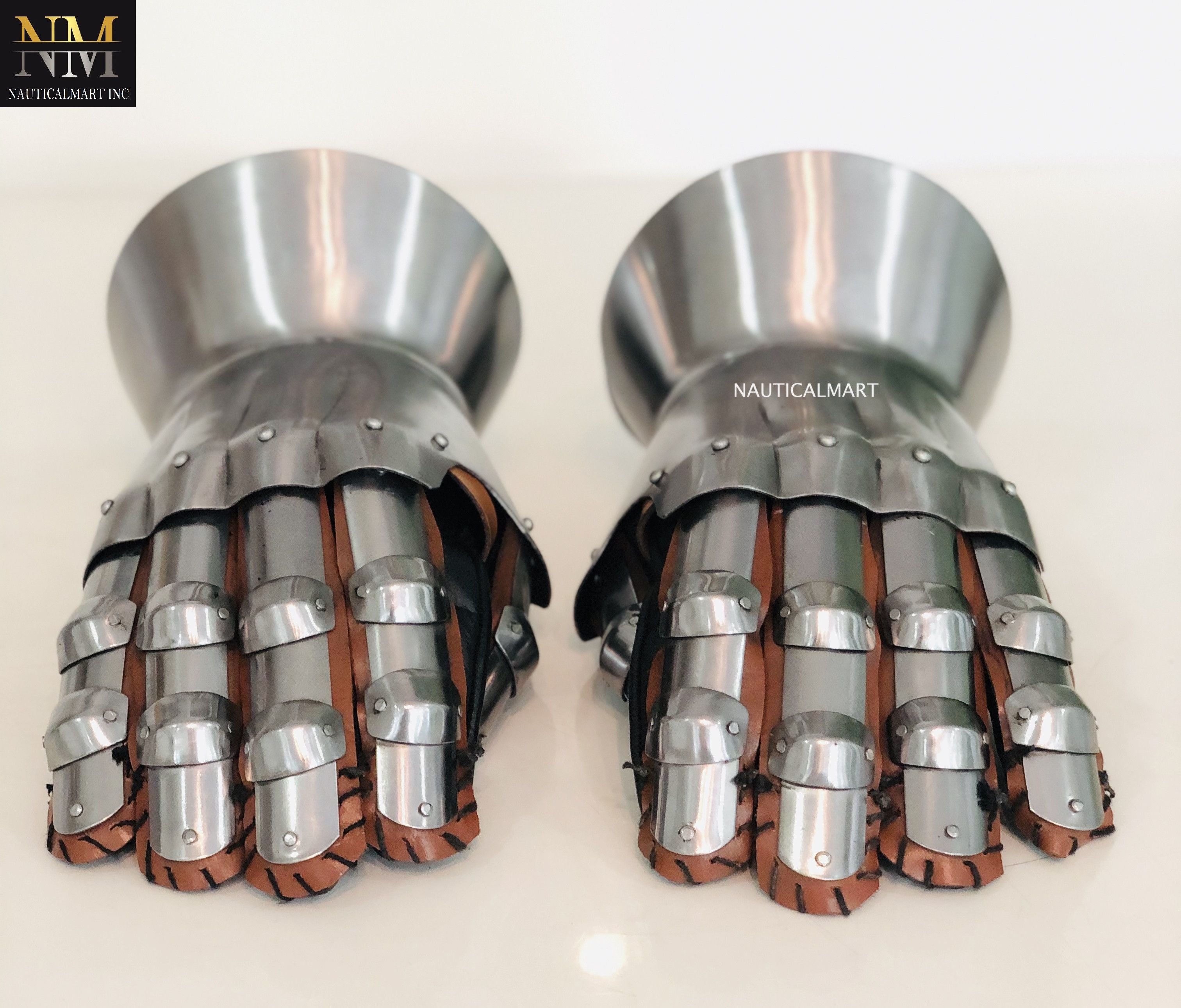 Other Medieval Gauntlets 18 Gauge Steel Armor Size ONE SIZE - 2 Thumbnail