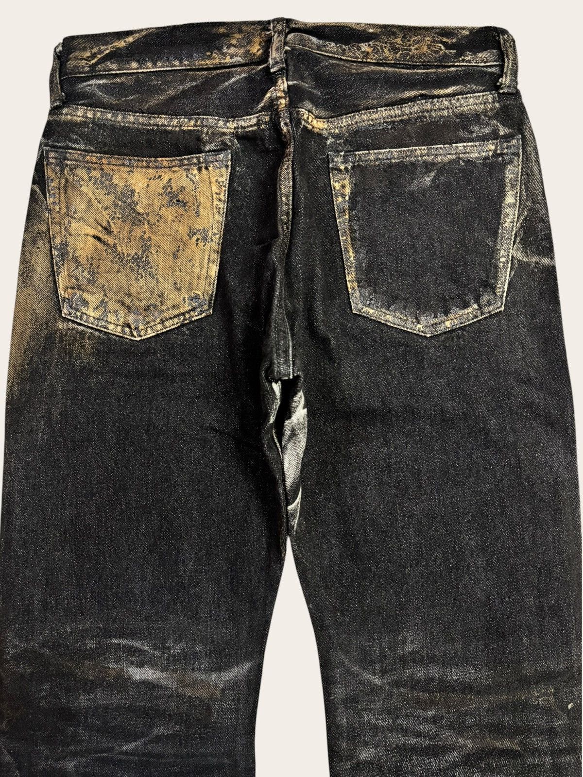 Le Grande Bleu (L.G.B.) Japan Tabloid News Acid Washed Flared Jeans Size US 30 / EU 46 - 9 Thumbnail