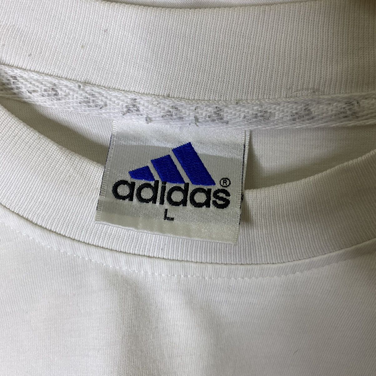Adidas × Vintage Vintage 1990s Adidas Three Stripes Tee Size US L / EU 52-54 / 3 - 3 Thumbnail
