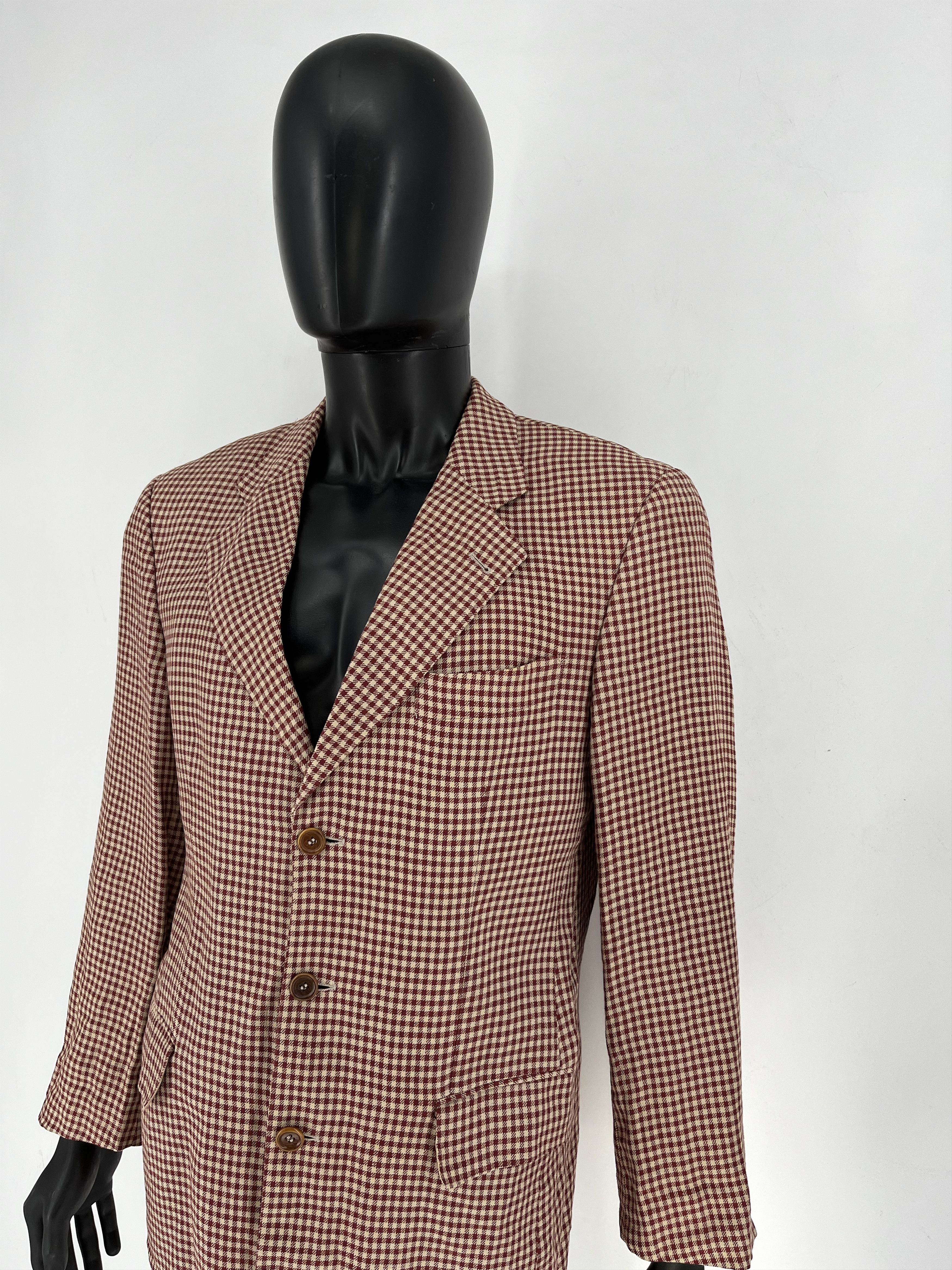 Hugo Boss Hugo Boss Vintage Linen Blazer 48 Solbiati Natural Kalkutta Size 48S - 4 Thumbnail
