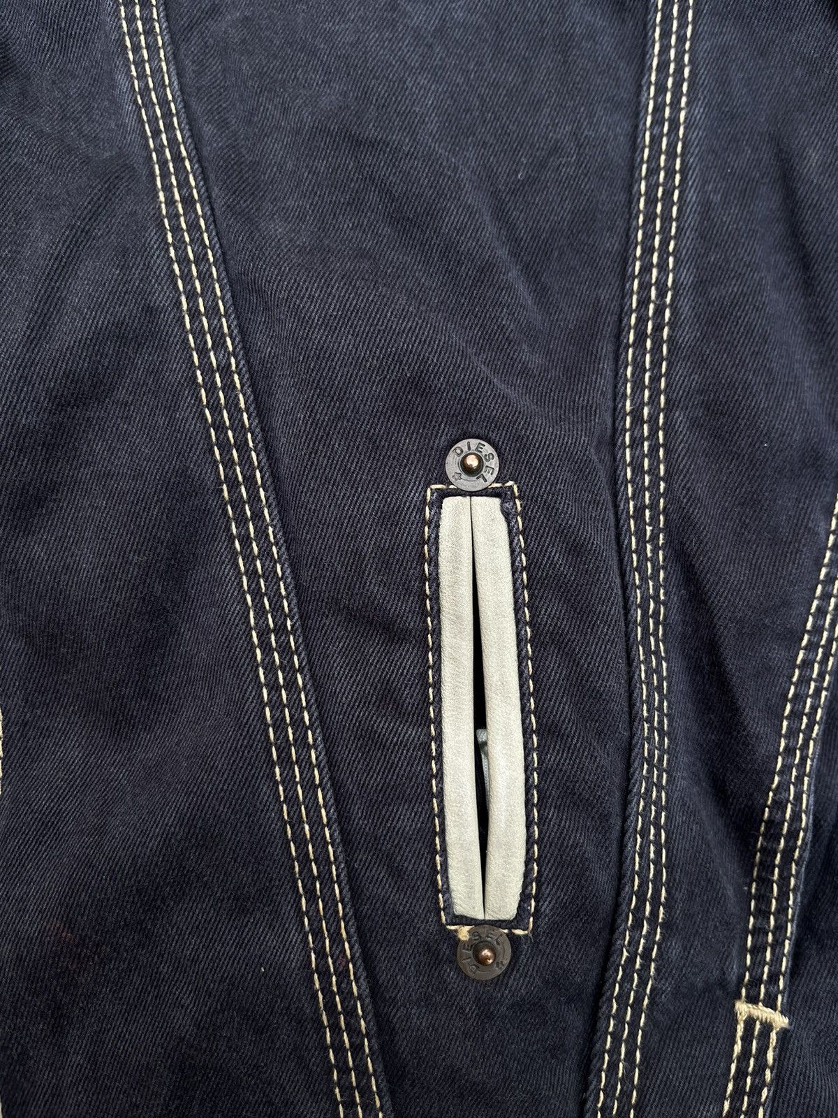 Diesel × Vintage RARE DIESEL INDUSTRY DENVER WORKWEAR DENIM JACKET 90s Size US S / EU 44-46 / 1 - 10 Thumbnail