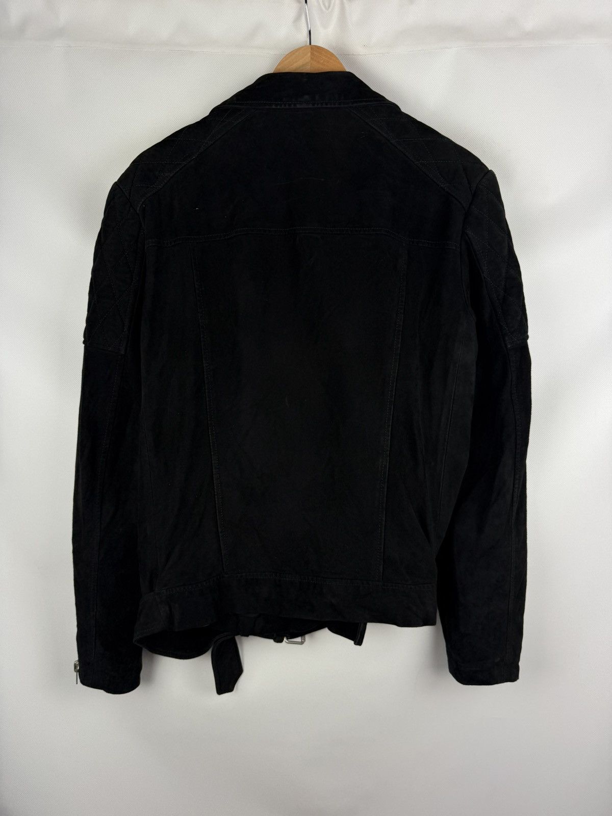 Allsaints Allsaints Bonson Biker Goat Leather Belted Suede Jacket Size US M / EU 48-50 / 2 - 15 Thumbnail
