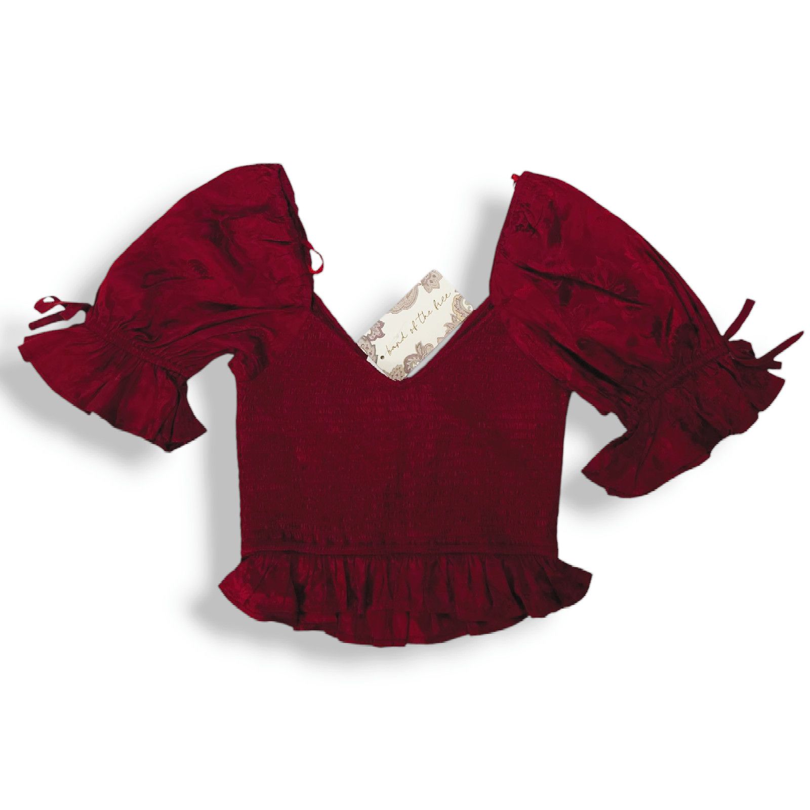 Other NWT Band of the Free Lea Jacquard Smocked Crop Top Sz. S Size S / US 4 / IT 40 - 2 Thumbnail