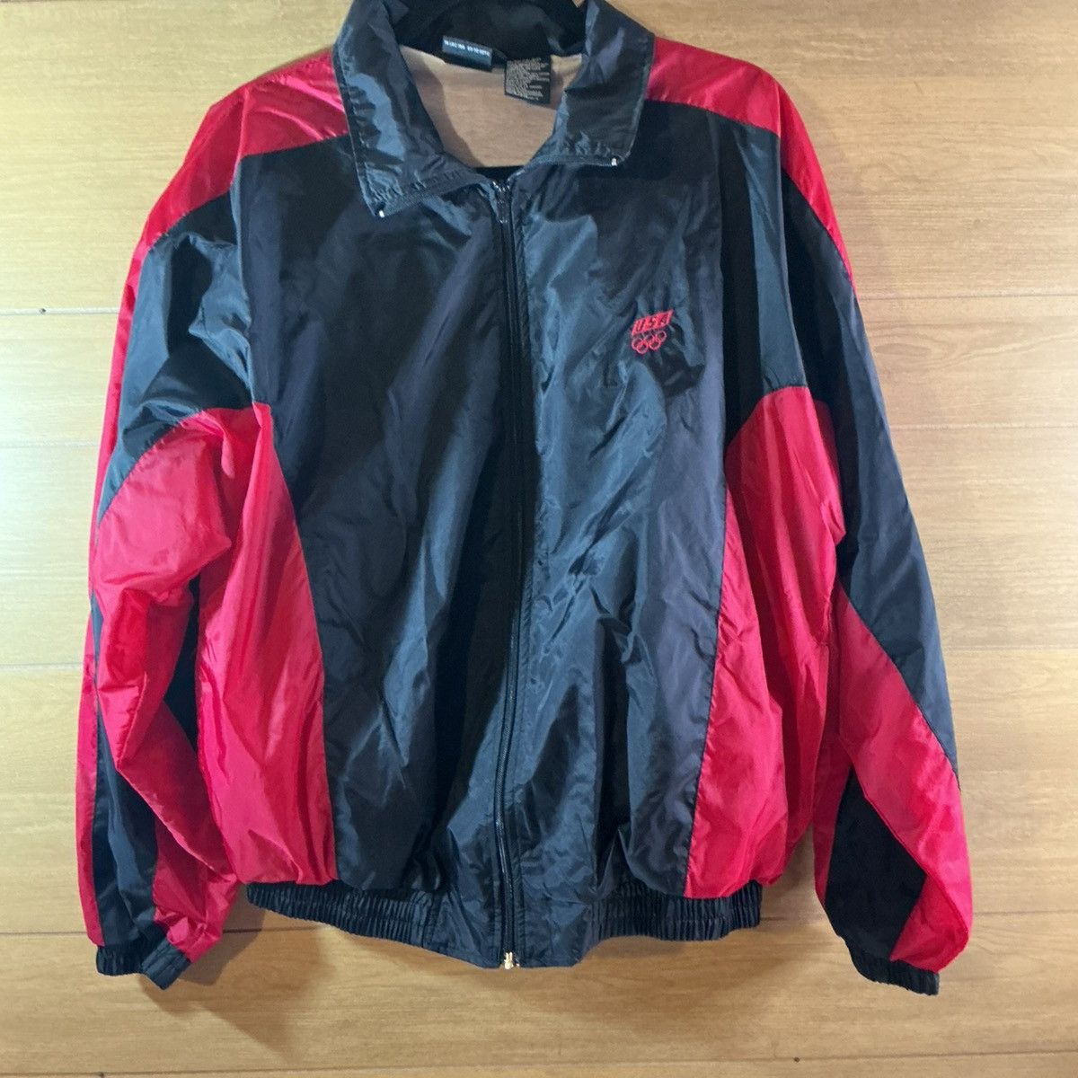 Other Vintage 90s Olympic jcpenney Red Black nylon men’s MedJacket Size US M / EU 48-50 / 2 - 1 Thumbnail