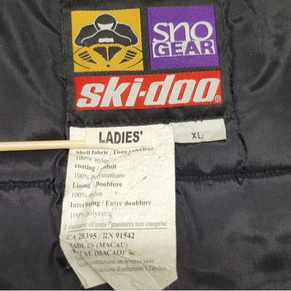 Ski-Doo Vintage 90s Ski-Doo Sno Gear Spellout Black Blue Snowmobile Size XL / US 12-14 / IT 48-50 - 6 Thumbnail