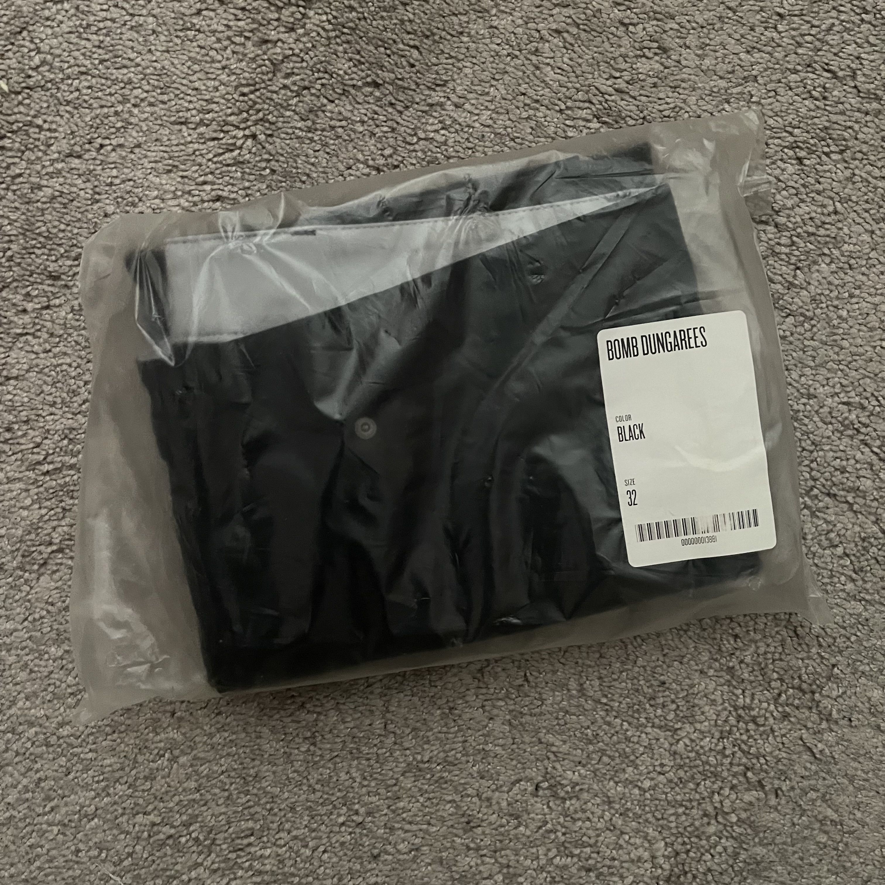image of Outlier Bomb Dungarees Pants Light Strong Denim New in Black, Men's (Size 32)