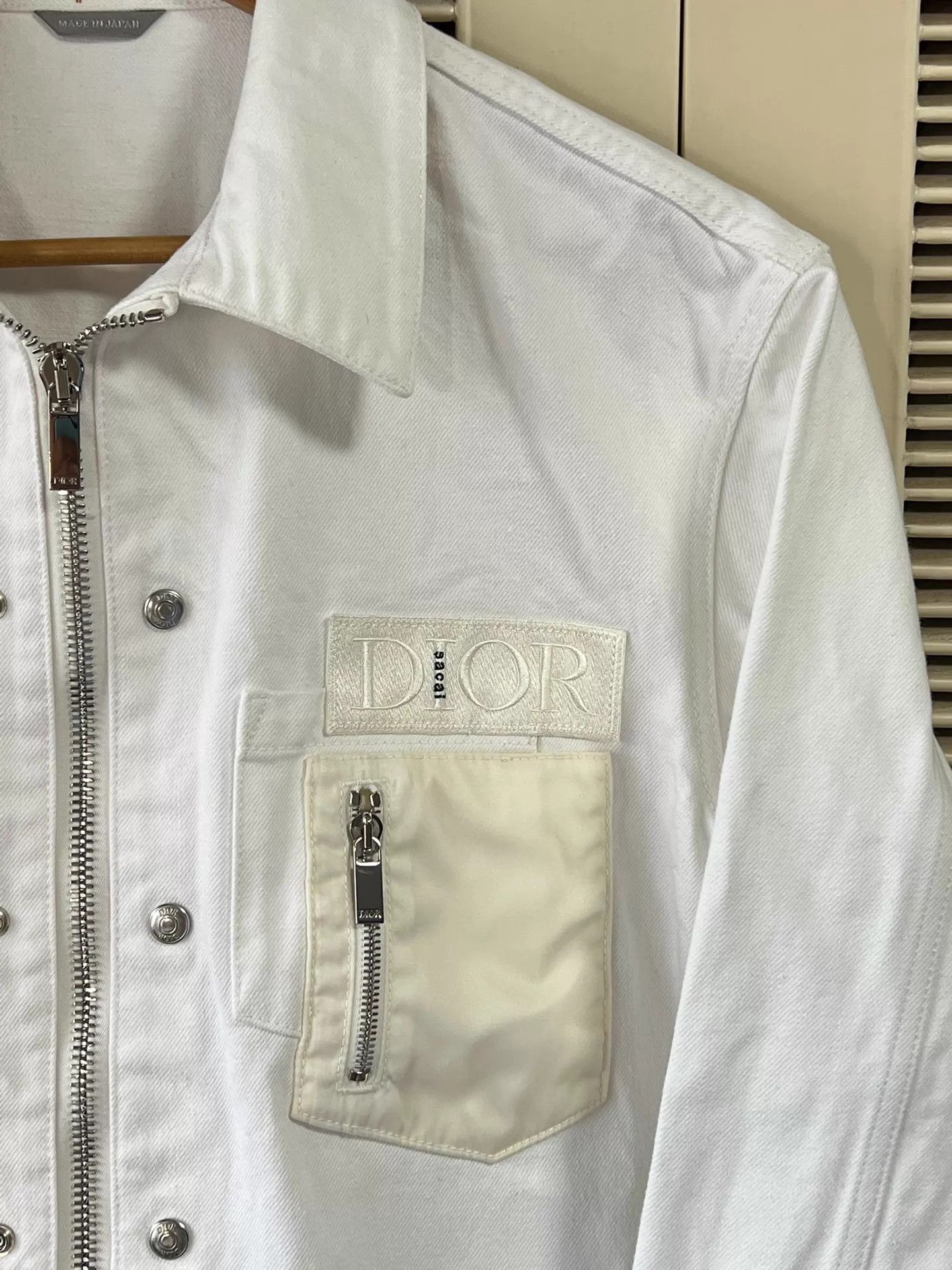 Dior Dior x Sacai White Denim Jacket 48 Size US M / EU 48-50 / 2 - 4 Thumbnail