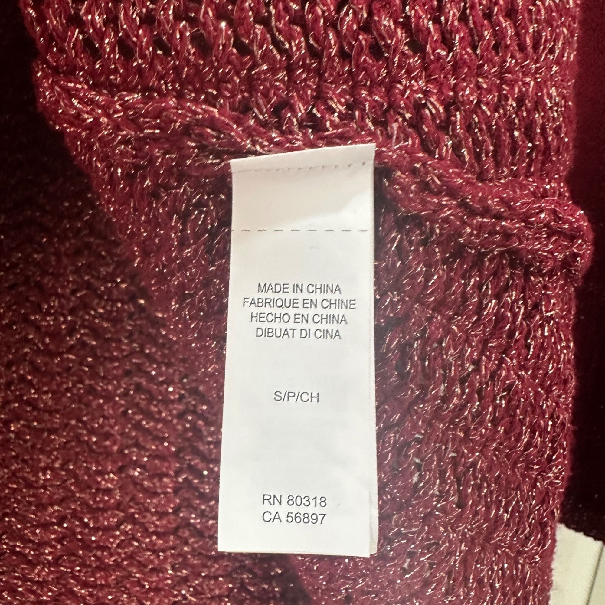 Lucky Brand ✨Lucky Brand Sz S Women's Sweater Metallic Swing Open Weave Size S / US 4 / IT 40 - 5 Thumbnail