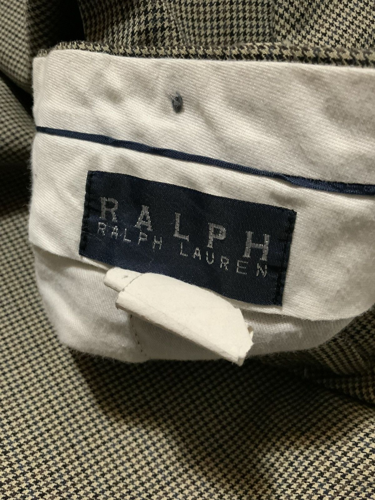 Polo Ralph Lauren × Vintage Vintage Ralph Lauren Wool Houndstooth Pleated Cuffed Pants Size US 38 / EU 54 - 4 Thumbnail