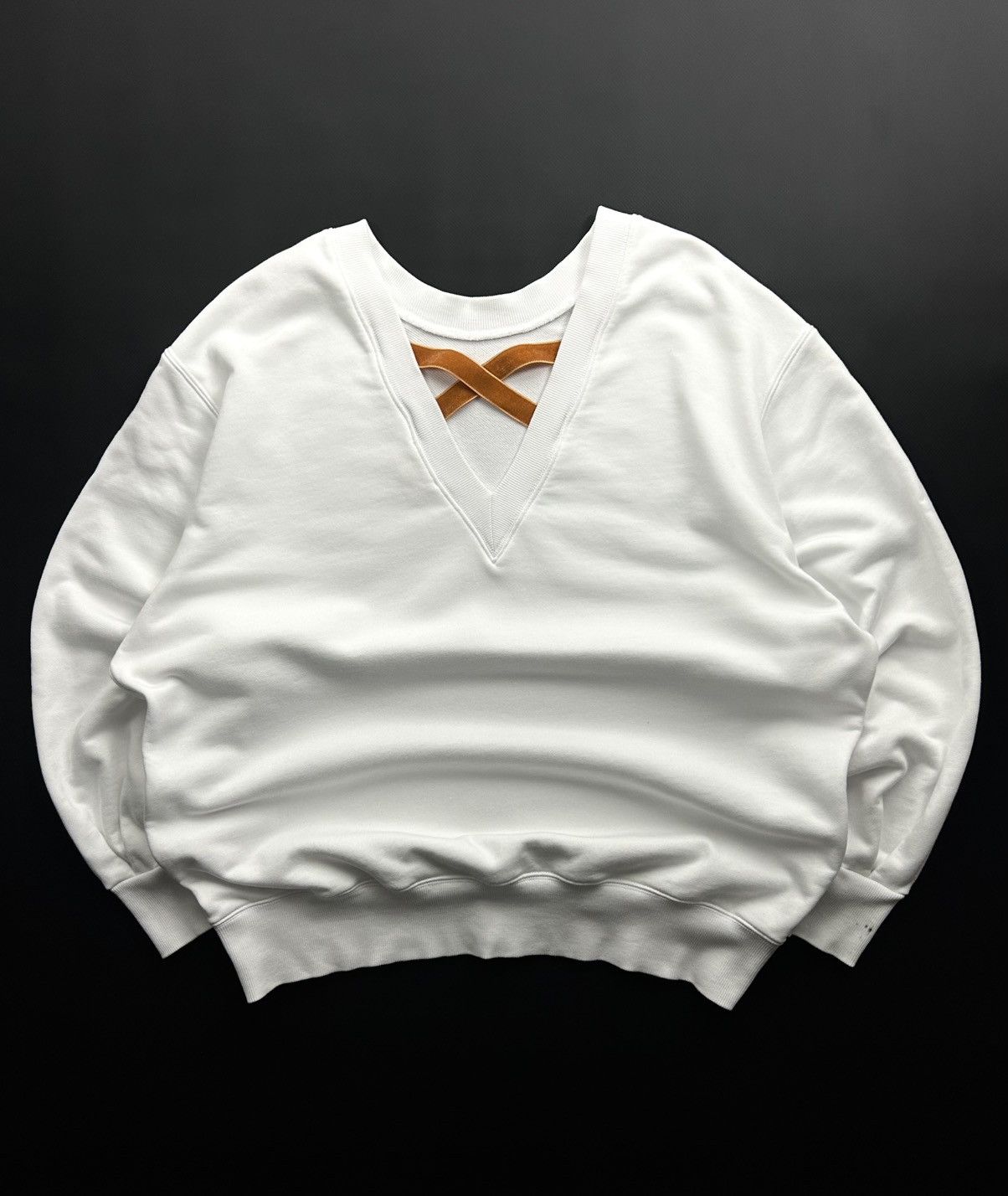 Onitsuka Tiger Rare Japanese Onitsuka Tiger White V-Neck Women’s Sweatshirt Size S / US 4 / IT 40 - 1 Thumbnail
