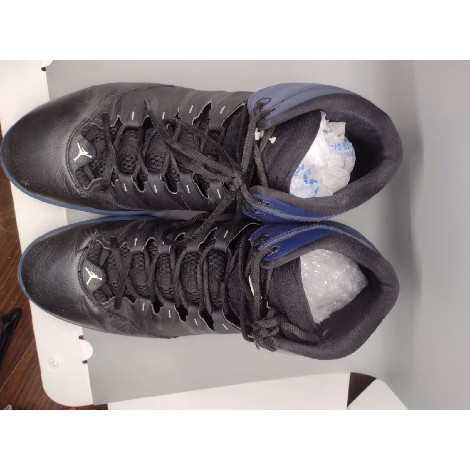 Nike Nike Mens Jordan Prime Fly Basketball Shoes Mid Top Black Blue 13 599582-015 Nike Prime Basketball Shoes Mens size 13 Black Blue Size US L / EU 52-54 / 3 - 3 Thumbnail