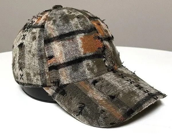 Japanese Brand Streetwear retro punk vintage distressed raw plaid check cap Size ONE SIZE - 2 Thumbnail