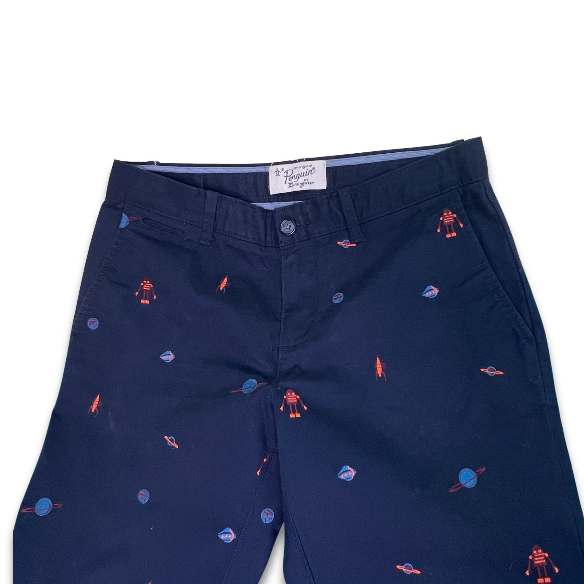 Other Penguin By Munsingwear Navy Blue Embroidered Space Pants Siz Size 30" / US 8 / IT 44 - 4 Thumbnail