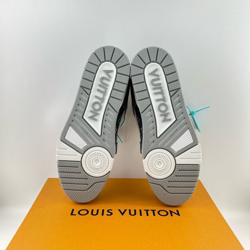 Louis Vuitton Louis Vuitton Trainer Low Top Sneakers in Gray White -2508 Size US 8.5 / EU 41-42 - 4 Thumbnail