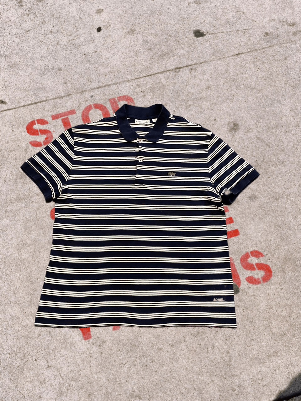 Lacoste LACOSTE Striped Polo Shirt Everyday Fit STREETWEAR Size US L / EU 52-54 / 3 - 1 Thumbnail