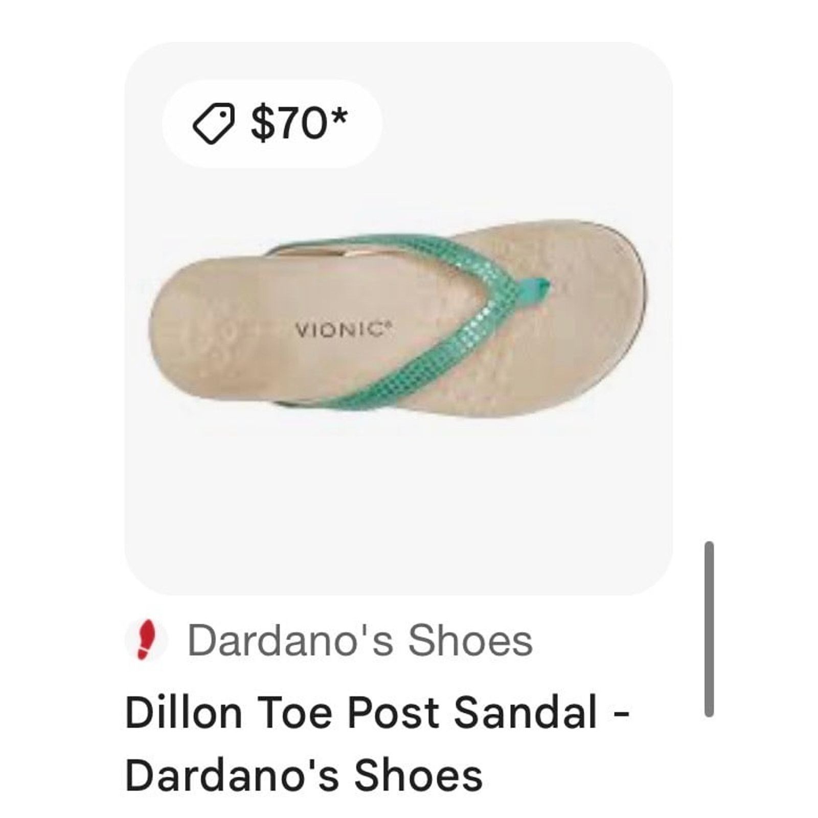 Vionic Vionic Hilda woven thong sandals in a teal size 10 Size US 10 / IT 40 - 7 Thumbnail
