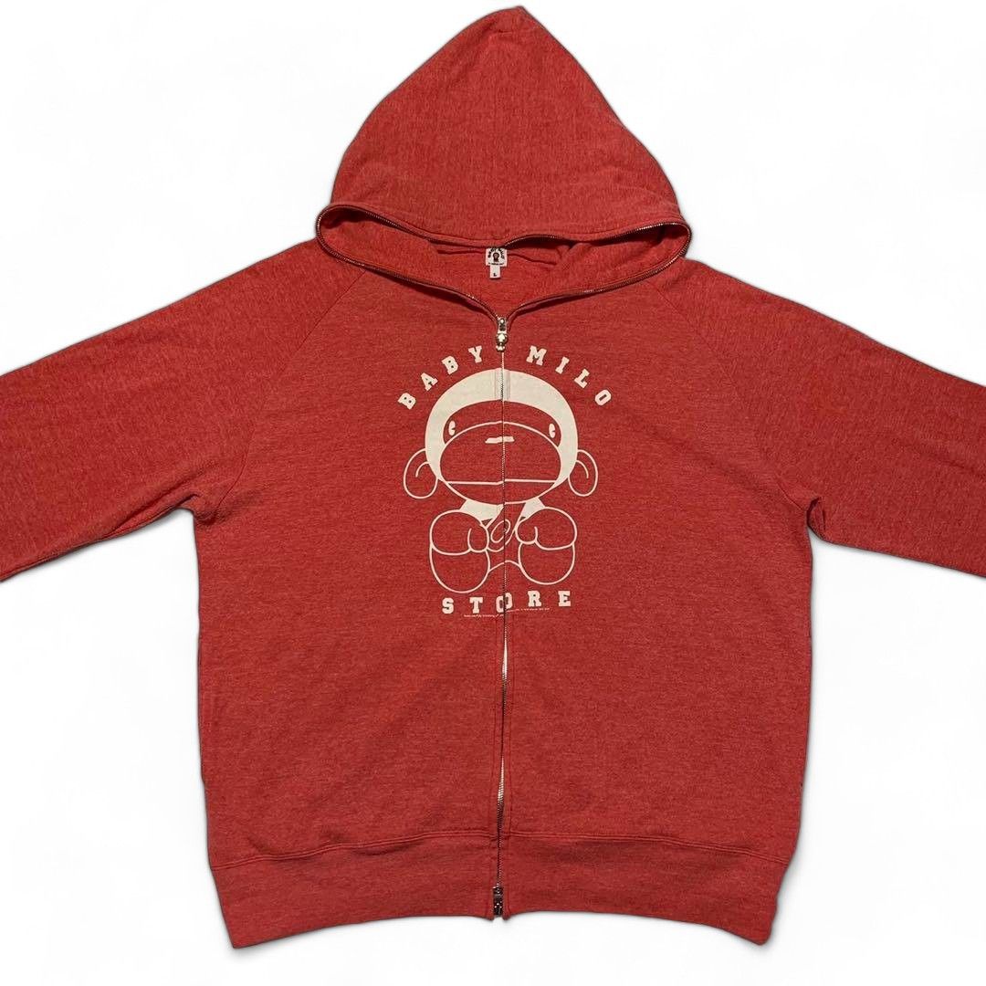Bape A Bathing Ape (BAPE) - L Baby Milo Full Zip Red Sweater Size US L / EU 52-54 / 3 - 3 Thumbnail