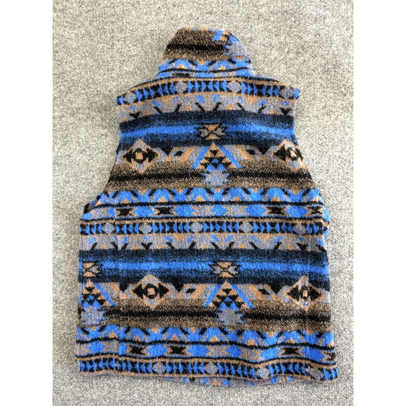 Vintage VINTAGE Bear Ridge by Willis Vest Mens Large Blue Brown Aztec Wool Blend USA Size US L / EU 52-54 / 3 - 7 Thumbnail