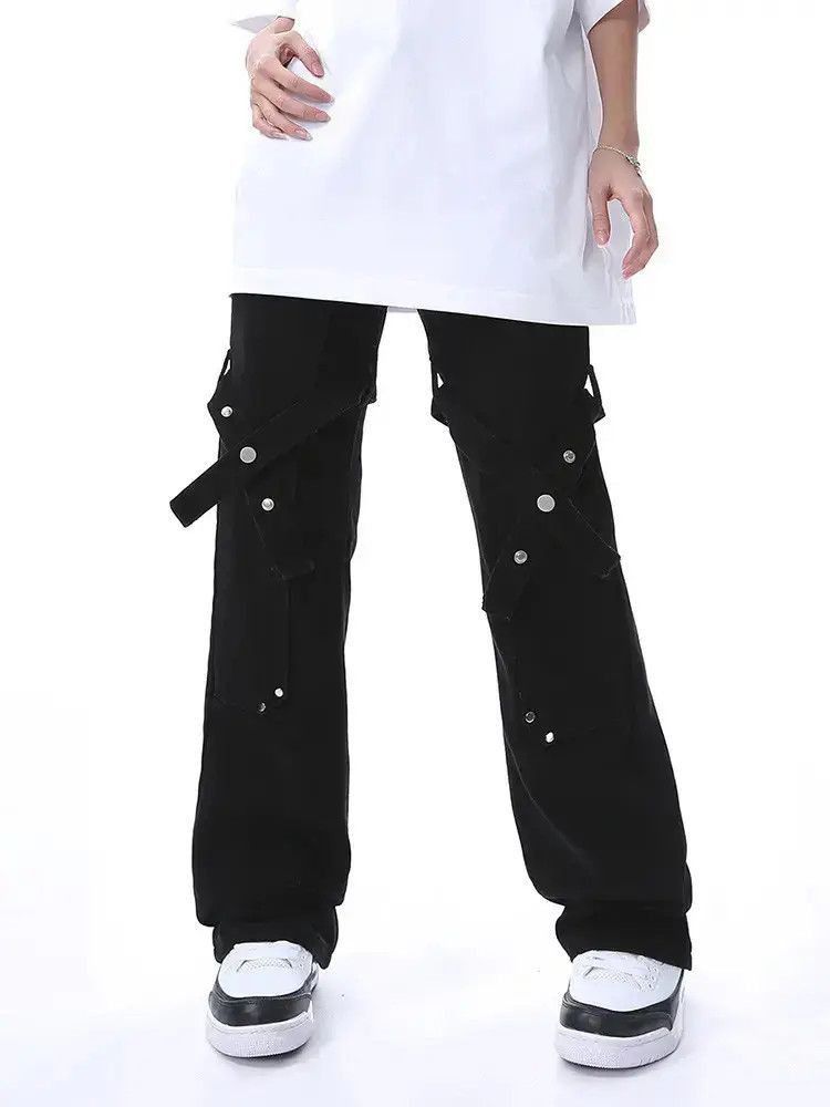 Japanese Brand High Street Strap Micro Flare Jeans Size US 32 / EU 48 - 4 Thumbnail