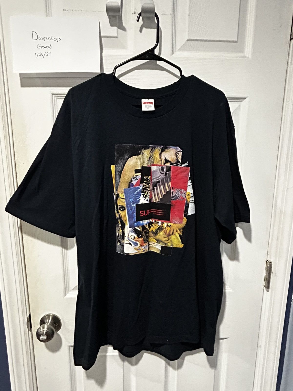 Image of Supreme Stack Tee in Navy, Men's (Size XL)