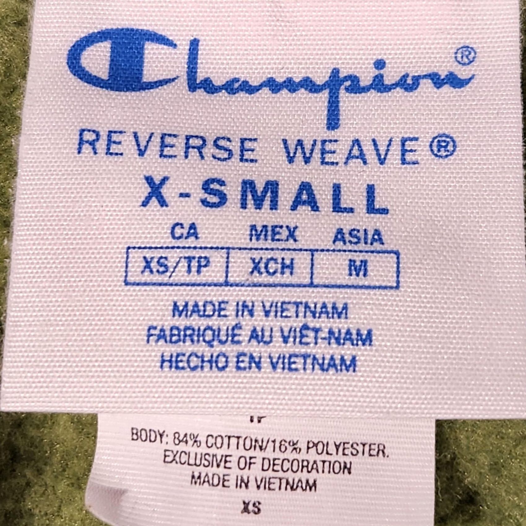 Champion Champion Sweatshirt Mens X-Small Green 1/4 Zip Pullover Reverse Weave Fleece Zipper Logo Mock Neck Size US XS / EU 42 / 0 - 4 Thumbnail