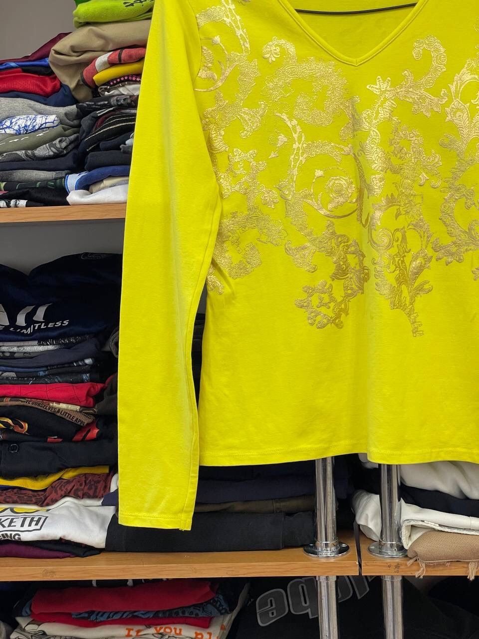 Versace × Vintage Versace Affliction Vintage Big Logo Gold Long sleeve Size M / US 6-8 / IT 42-44 - 10 Thumbnail