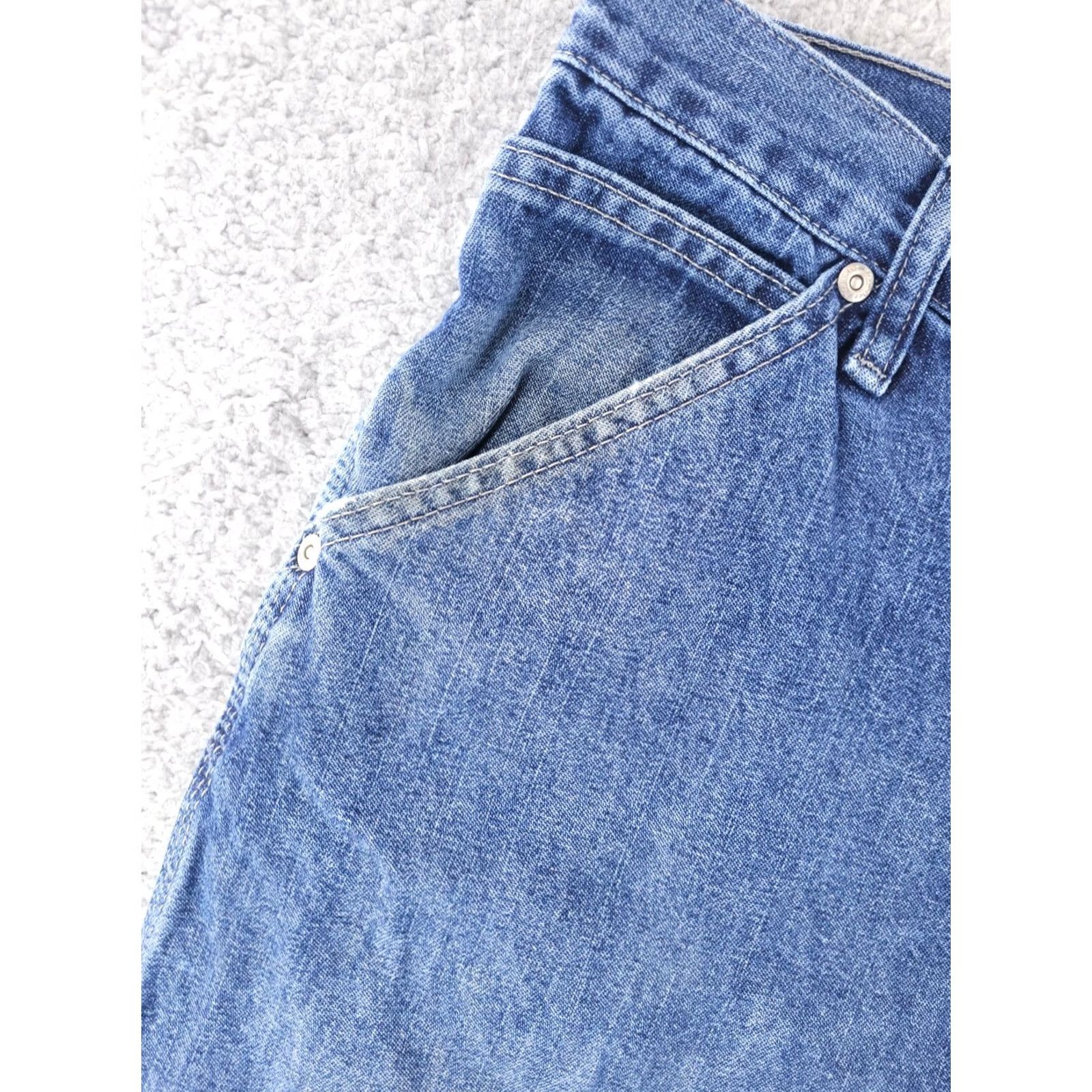 Wrangler Wrangler Jeans Mens 38x32 Blue Medium Wash Distressed Ripped Knee Denim Cotton Zip Inseam 32 Vintage No Size US 34 / EU 50 - 7 Thumbnail