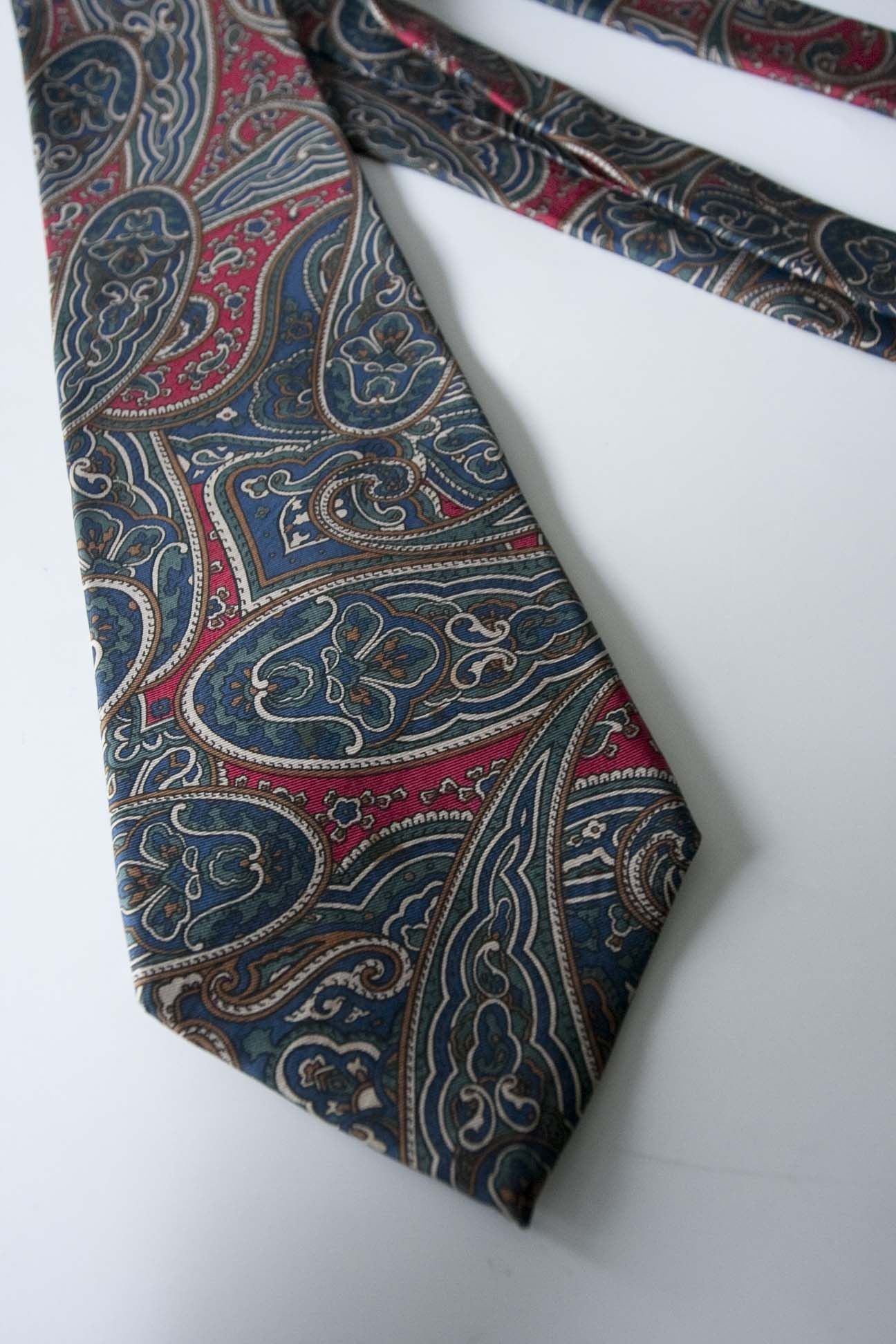 Christian Dior Monsieur × Vintage Christian Dior Monsieur Vintage Tie Made USA Silk Baroque Size ONE SIZE - 3 Thumbnail