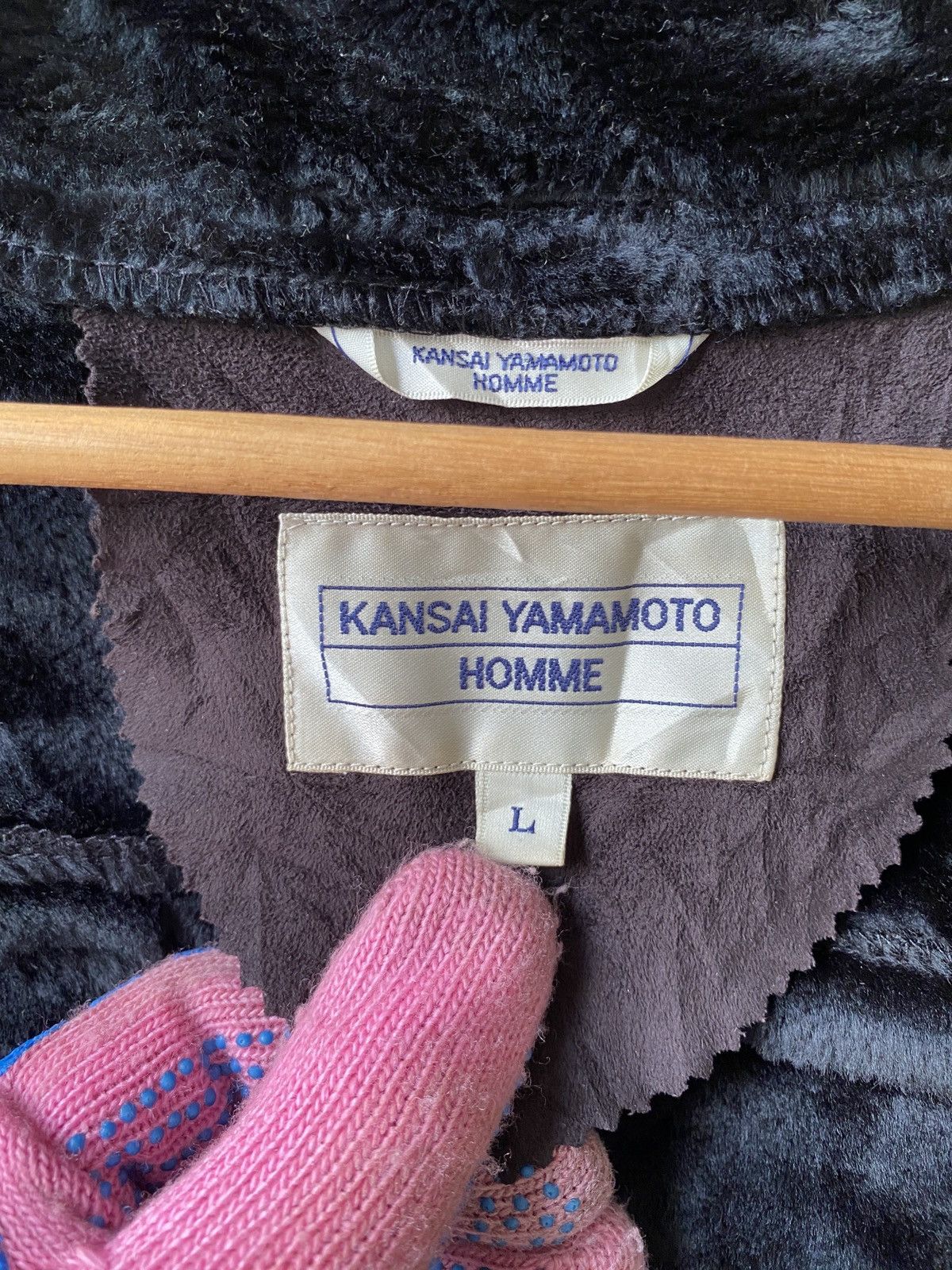 Japanese Brand × Kansai Yamamoto 1990s Kansai Yamamoto Homme Suede Leather Fur Lining Jacket Size US L / EU 52-54 / 3 - 11 Thumbnail