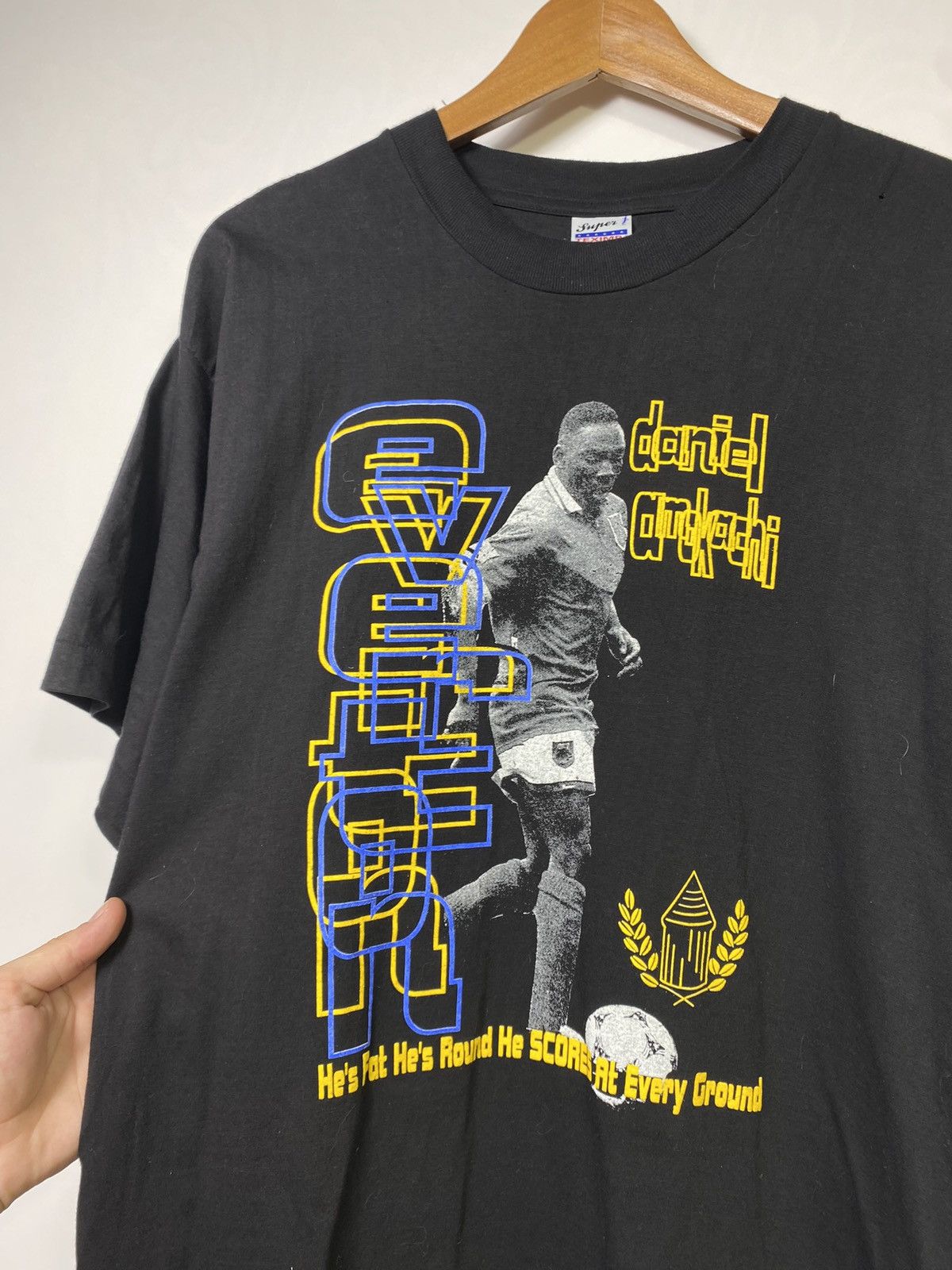 Other Rare 90s Single Stitch #11 Daniel Amocachi Everton T-shirt Size US L / EU 52-54 / 3 - 4 Thumbnail