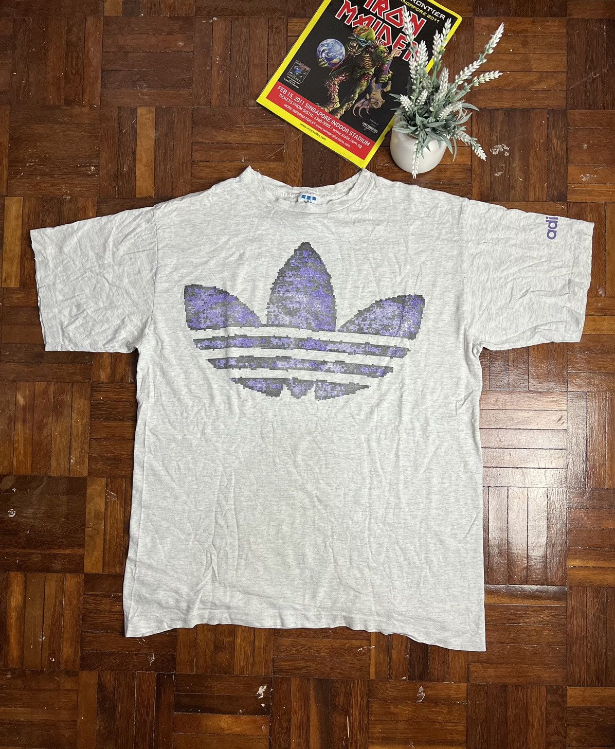 Steal🔥Vintage 90s Adidas Distressed Streetwear Made in USA
