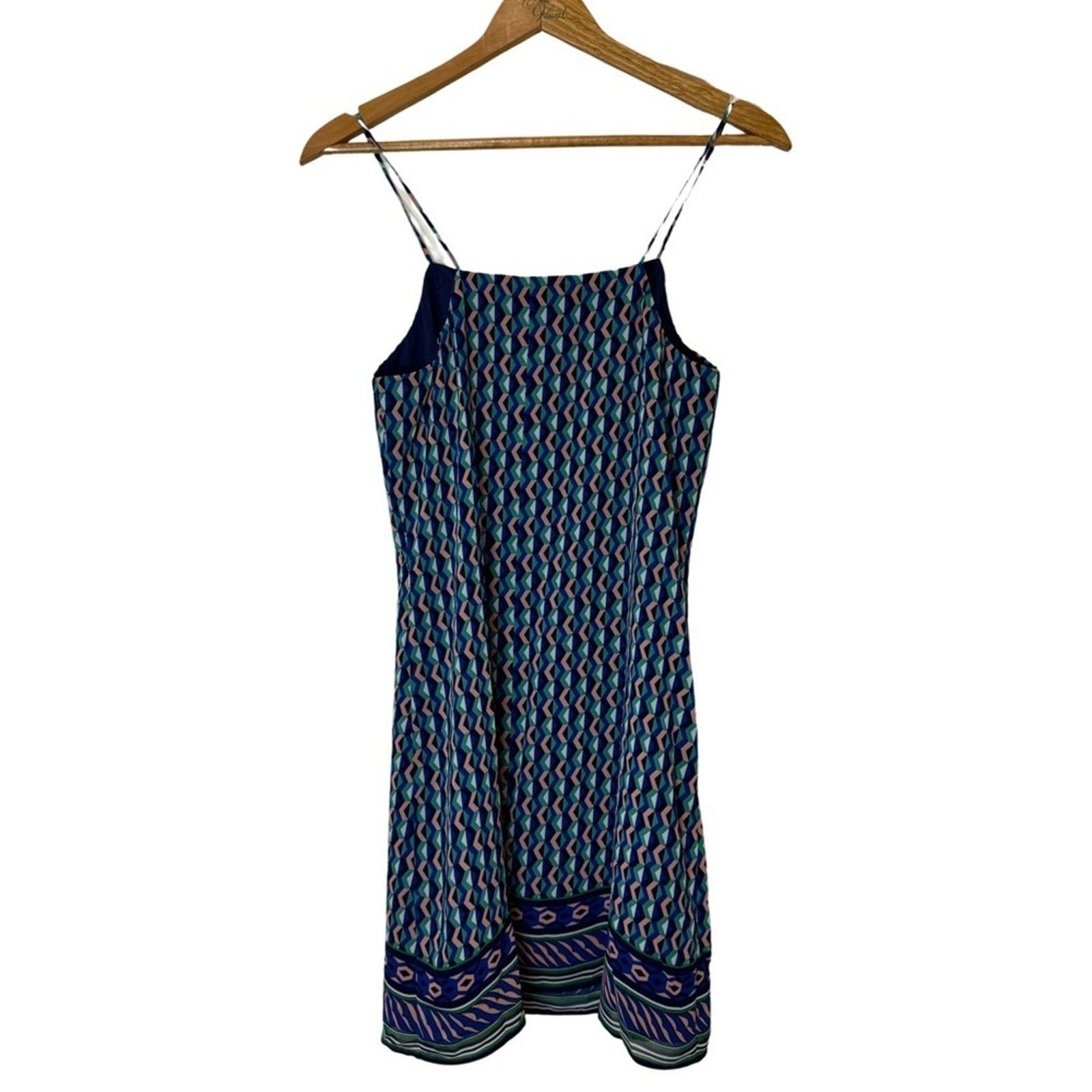 Anthropologie Anthropologie Maeve Silk Geometric Print Mini Slip Dress S Size S / US 4 / IT 40 - 2 Thumbnail