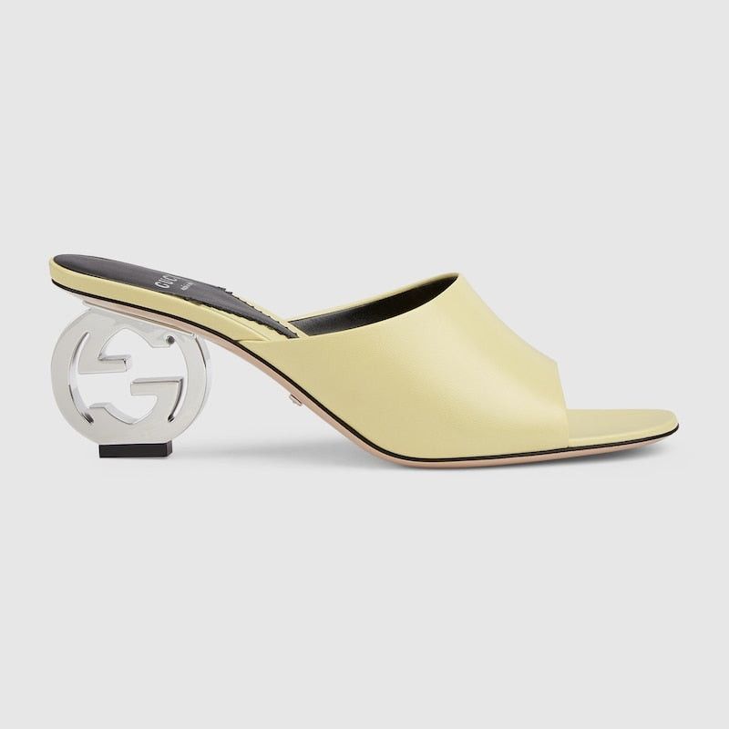 Gucci o1s1wg110225 Women's Interlocking G Heel Sandals Size US 7.5 / IT 37.5 - 1 Thumbnail