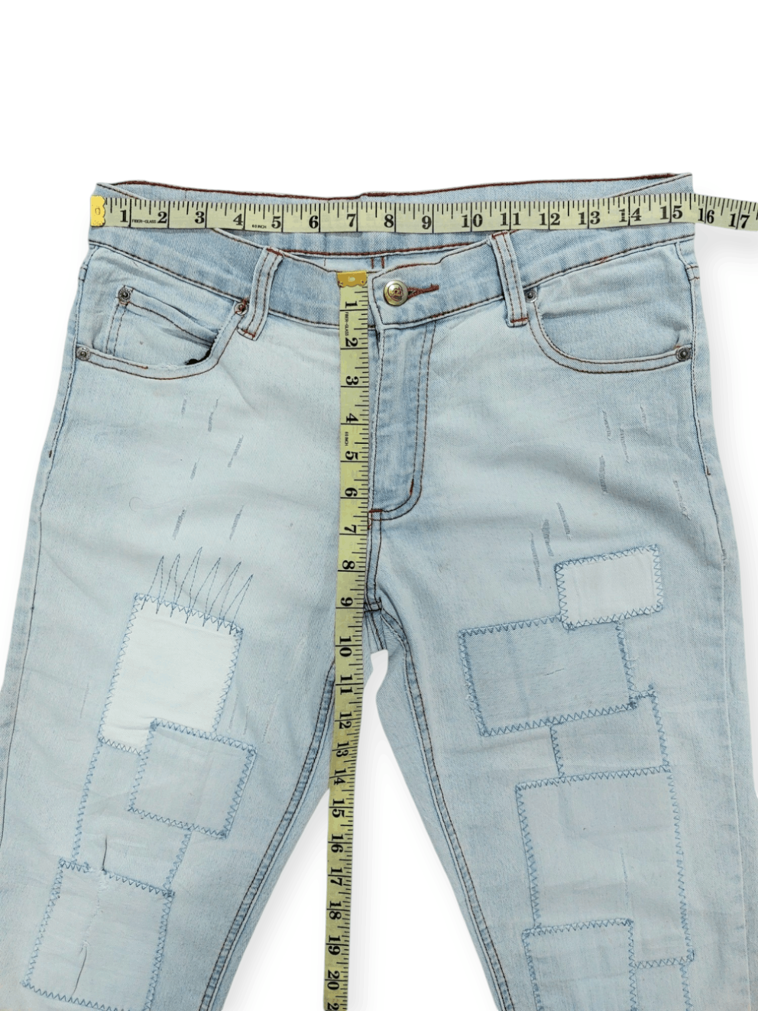 Cheap Monday Tartan Stitch Patchwork Thin Jeans
