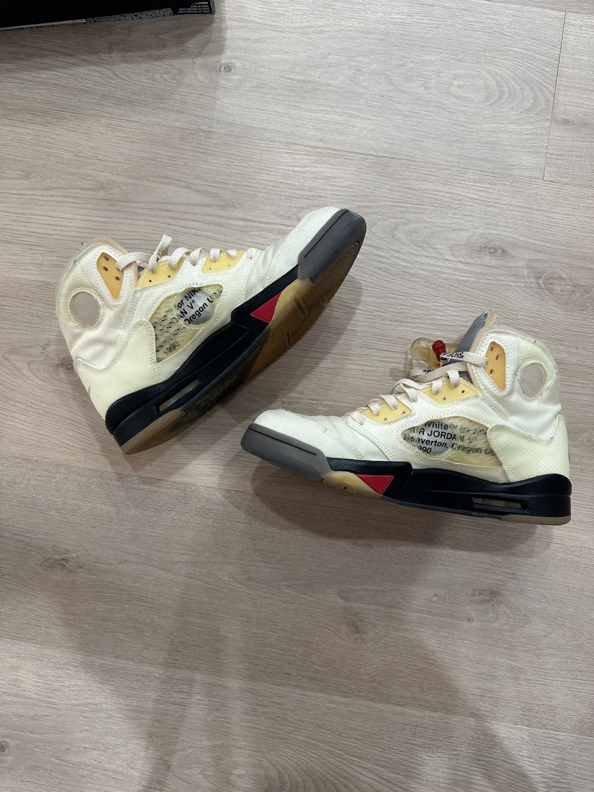 Jordan Brand × Off-White Off white jordan 5 sail Size US 11 / EU 44 - 3 Thumbnail