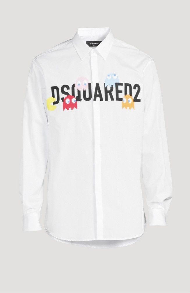 Dsquared2 DSquared2 Pac-Man Cotton Shirt. Size 54 Size US L / EU 52-54 / 3 - 2 Thumbnail