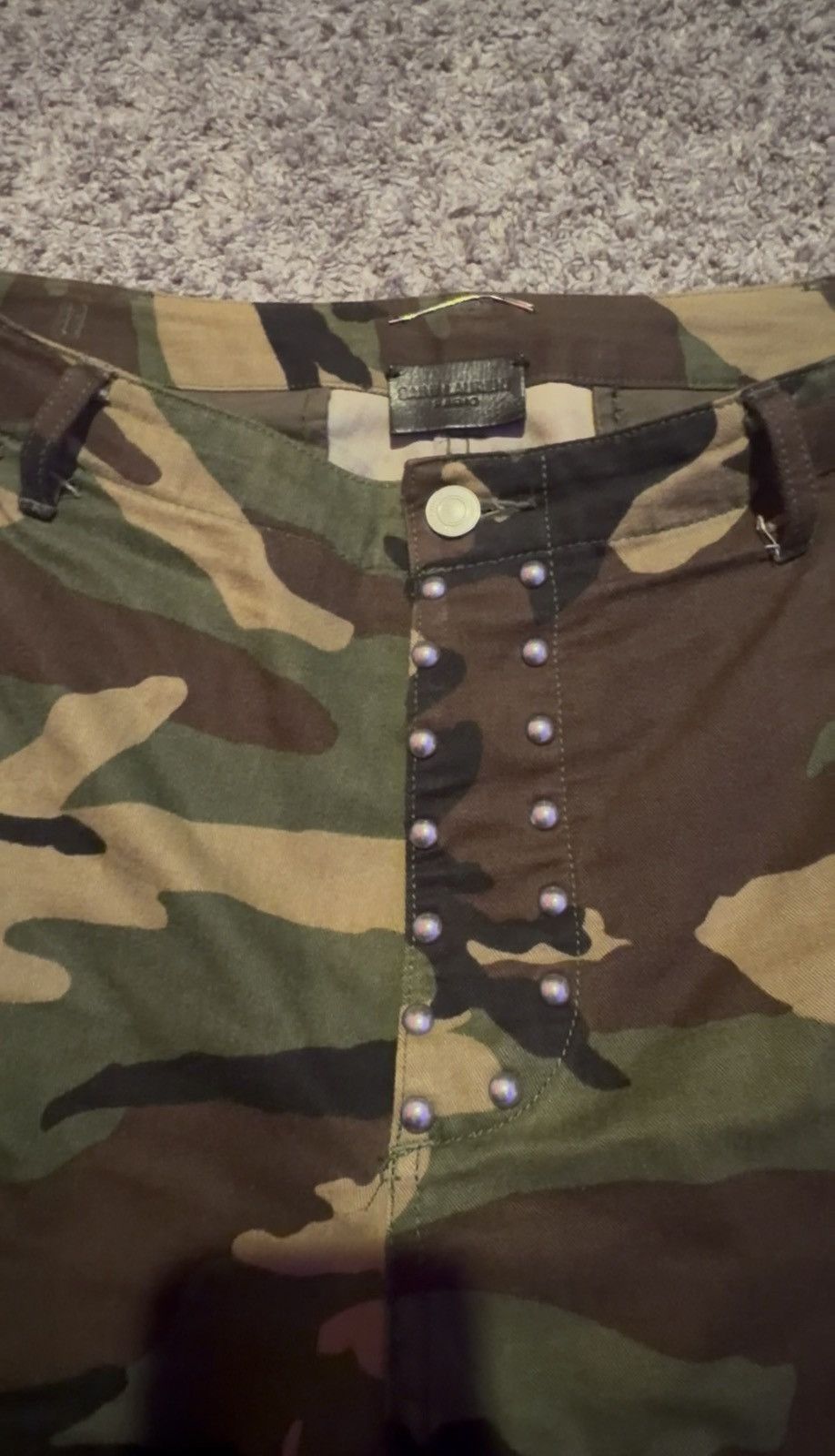 Saint Laurent Paris SS16 Surf Sound studded camo shorts Size US 34 / EU 50 - 3 Thumbnail