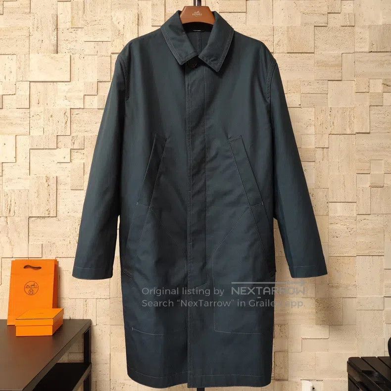 Hermes Hermes Long Green Windbreaker Size US M / EU 48-50 / 2 - 2 Thumbnail