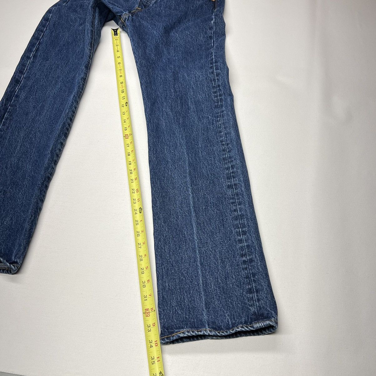 Levi's Levis Jeans Blue 501 Straight Original Denim Button Fly Size US 33 - 18 Thumbnail