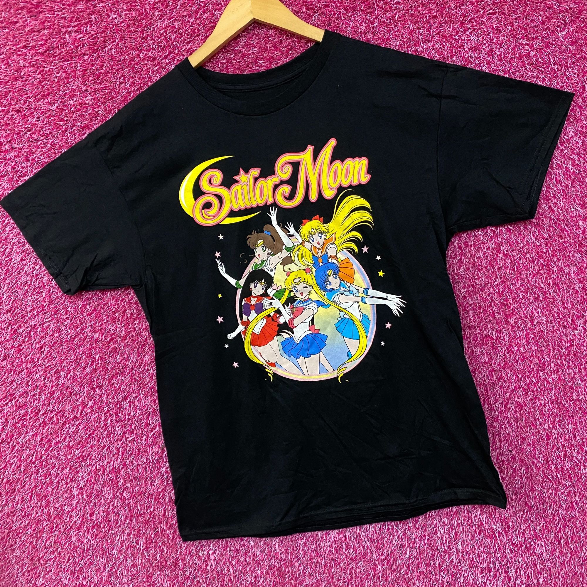 Anime Sailor Moon Sailor Scouts Anime Series Black T-Shirt Large Size US L / EU 52-54 / 3 - 3 Thumbnail