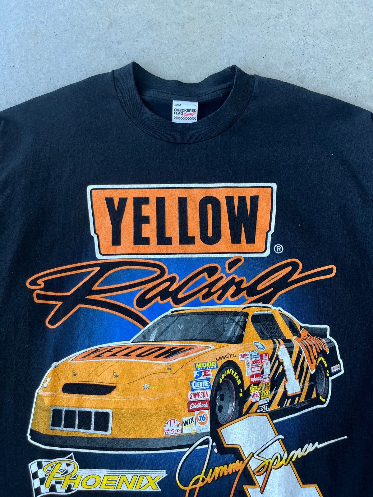 NASCAR Vintage Mr. Excitement Nascar Yellow Racing T Shirt Size US L / EU 52-54 / 3 - 3 Thumbnail